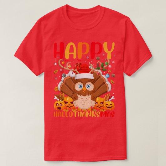 Funny Barn Owl Bird Lover Happy Barn Owl HelloThan T-shirt (Design voorkant)