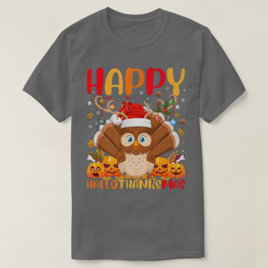 Funny Barn Owl Bird Lover Happy Barn Owl HelloThan T-shirt (Design voorkant)