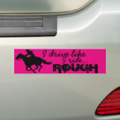 Funny Barrel Racing Cowgirl Bumpersticker (Op auto)
