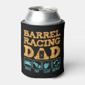 Funny Barrel Racing Dad Drive Pay Clap Repo Blikjeskoeler (Blikje Voorkant)