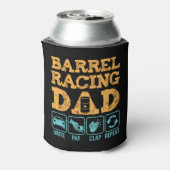 Funny Barrel Racing Dad Drive Pay Clap Repo Blikjeskoeler (Blikje Achterkant)