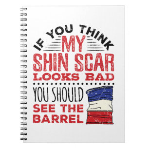 Funny Barrel Racing Shin Scar Rodeo Cowgirl Notitieboek