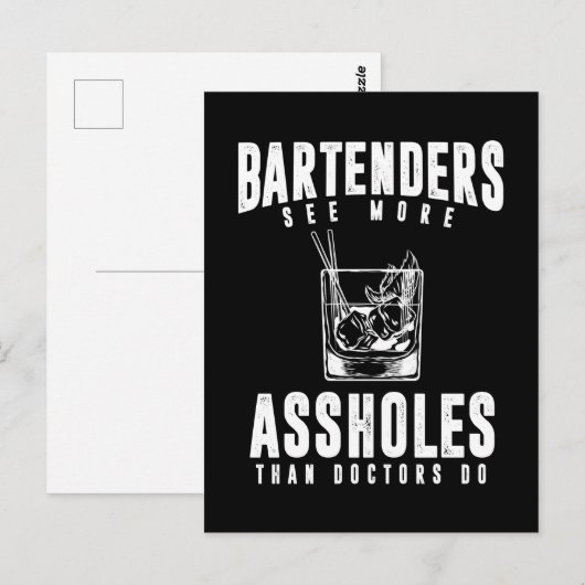 Funny Bartender Alcohol Mixer Barkeeper Joke Briefkaart (Voorkant / Achterkant)