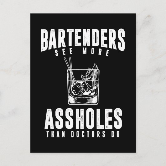 Funny Bartender Alcohol Mixer Barkeeper Joke Briefkaart (Voorkant)