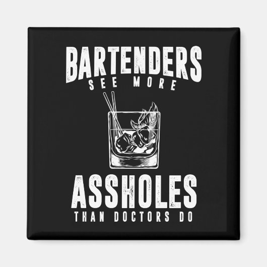 Funny Bartender Alcohol Mixer Barkeeper Joke Magneet (Voorkant)