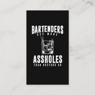Funny Bartender Alcohol Mixer Barkeeper Joke Visitekaartje