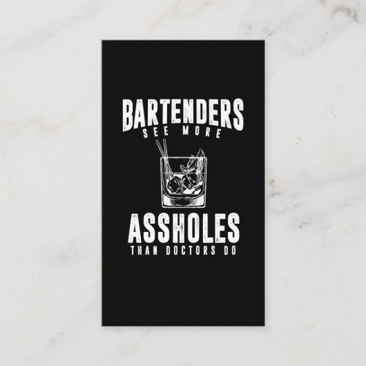 Funny Bartender Alcohol Mixer Barkeeper Joke Visitekaartje (Voorkant)
