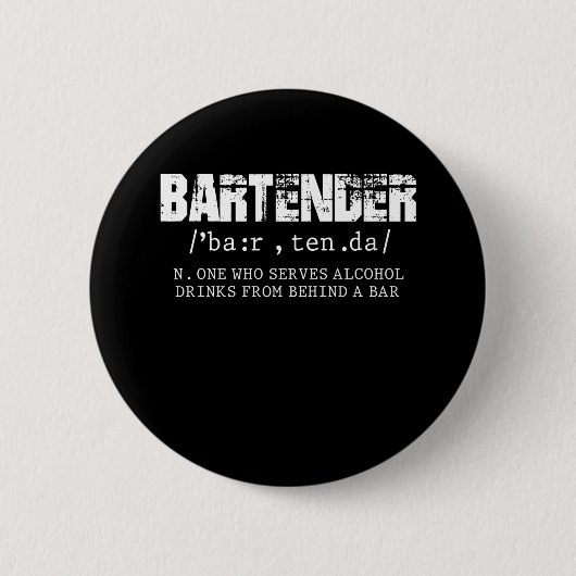 Funny Bartender Alcohol Mixer Barkeeper Jokes Ronde Button 5,7 Cm (Voorkant)
