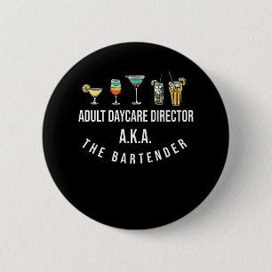 Funny Bartender Alcohol Mixer Barkeeper Jokes Ronde Button 5,7 Cm
