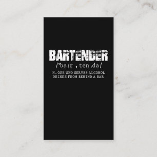 Funny Bartender Alcohol Mixer Barkeeper Jokes Visitekaartje