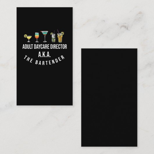 Funny Bartender Alcohol Mixer Barkeeper Jokes Visitekaartje (Voorkant / Achterkant)