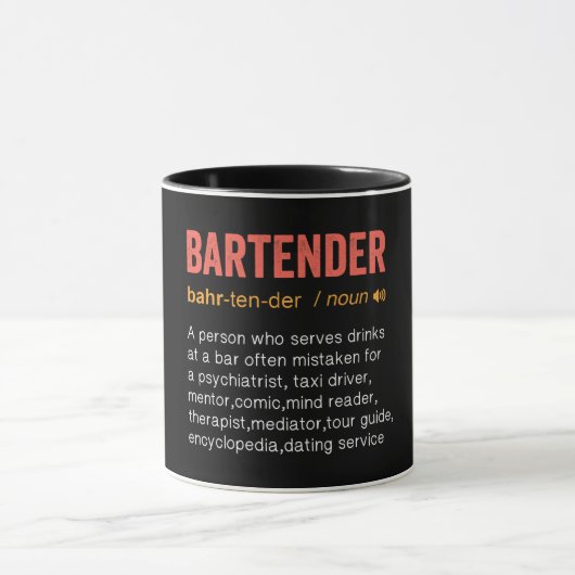 Funny Bartender Definition Mok (Midden)