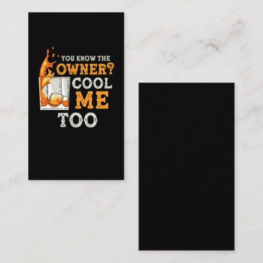 Funny Bartender en Barkeeper Joke Mixologist Visitekaartje (Voorkant / Achterkant)