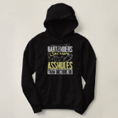 Funny Bartending Bartenders zien er meer Assholesd Hoodie (Design voorkant)