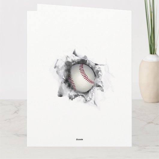 Funny Baseball Afstuderen Kaart (Achterkant)