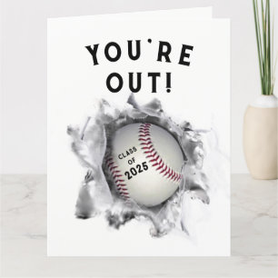 Funny Baseball Afstuderen Kaart