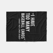 Funny Baseball Cards Collector Gift  Fleece Deken (Voorkant (Horizontaal))