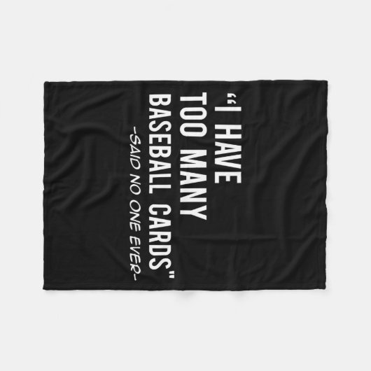 Funny Baseball Cards Collector Gift  Fleece Deken (Voorkant (Horizontaal))