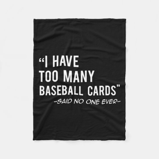 Funny Baseball Cards Collector Gift  Fleece Deken (Voorkant)