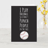 Funny Baseball Cards Sports Player Team Humor  Kaart (Gele Bloem)