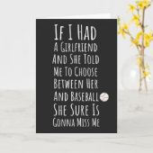 Funny Baseball Cards Teen Boy Sports For Him Men Kaart (Gele Bloem)