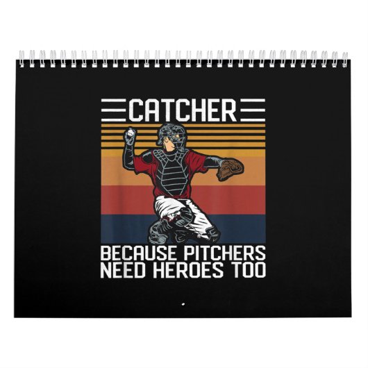 Funny Baseball Catcher  Pitchers heeft liefde nodi Kalender (Hoes)