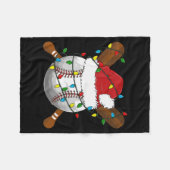 Funny Baseball Christmas Matching Family Pajamas X Fleece Deken (Voorkant (Horizontaal))