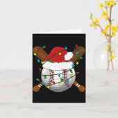 Funny Baseball Christmas Matching Family Pajamas X Kaart (Gele Bloem)