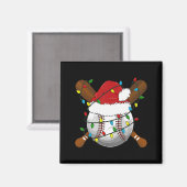 Funny Baseball Christmas Matching Family Pajamas X Magneet (Voorkant / Achterkant)