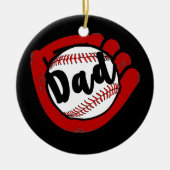 Funny Baseball Dad for Baseball Softball Ma Keramisch Ornament (Voorkant)