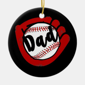 Funny Baseball Dad for Baseball Softball Ma Keramisch Ornament