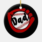 Funny Baseball Dad for Baseball Softball Ma Keramisch Ornament (Achterkant)
