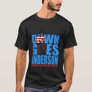 Funny Baseball Down Goes Anderson Shirt voor manne