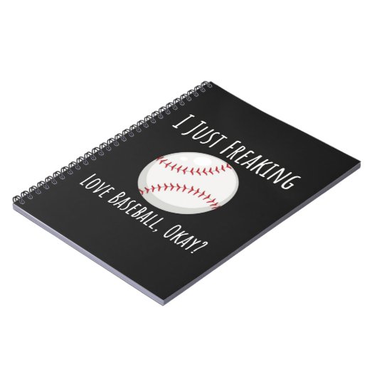 Funny Baseball Enthusiast Gifts Lover Humor Sports Notitieboek (Linkerzijde)