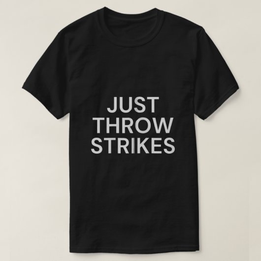 Funny Baseball, gewoon gooi stakingen reisbal T-shirt (Design voorkant)