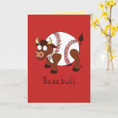 Funny Baseball Humor Sports Blank Greeting Kaart (Gele Bloem)