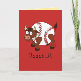 Funny Baseball Humor Sports Blank Greeting Kaart
