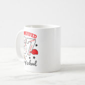 Funny Baseball I Survived 67 Days Of School Design Koffiemok (Voorkant links)