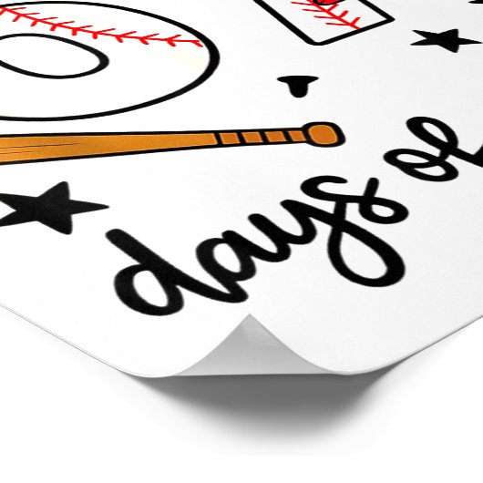 Funny Baseball I Survived 67 Days Of School Design Poster (Hoek)