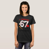 Funny Baseball I Survived 67 Days Of School Design T-shirt (Voorkant volledig)