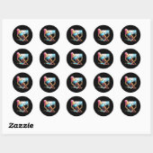 Funny Baseball Ice Cream Dripping Baseball Ronde Sticker (Vel)