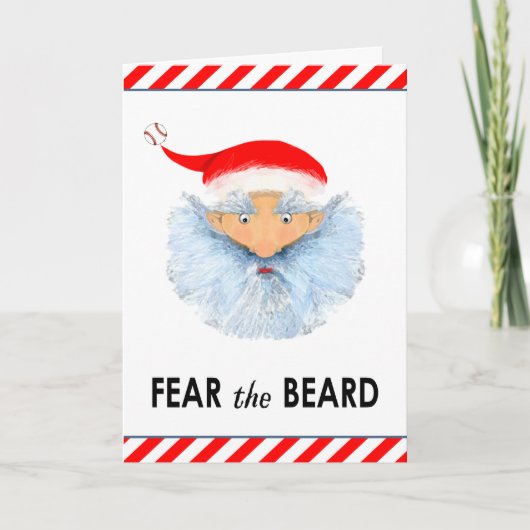 Funny Baseball-kerstfeestdag Kaart (Voorkant)