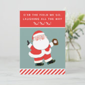 Funny Baseball-kerstfeestkaarten Feestdagenkaart (Staand voorkant)