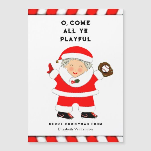 Funny Baseball-kerstkaarten (Voorkant)