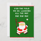 Funny Baseball Kerstmis Feestdagenkaart (Voorkant)