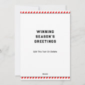 Funny Baseball Kerstmis Feestdagenkaart (Achterkant)