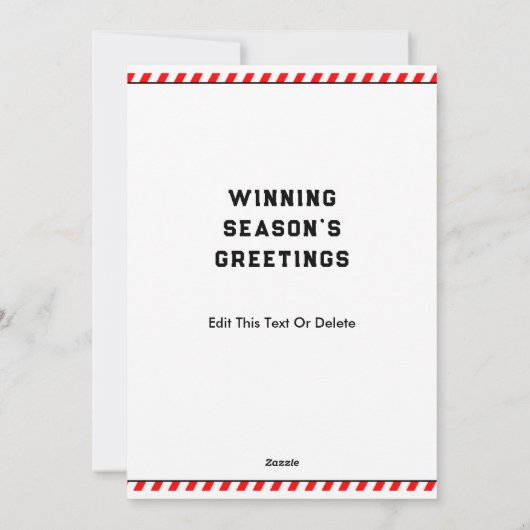 Funny Baseball Kerstmis Feestdagenkaart (Achterkant)