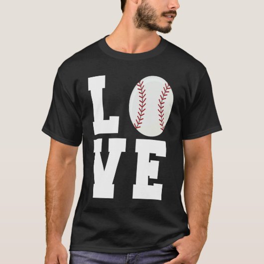 Funny Baseball Love Mom Dad Coach Player Athlete S T-shirt (Voorkant)