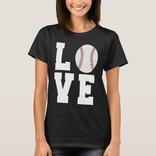 Funny Baseball Love Mom Dad Coach Player Athlete S T-shirt (Voorkant)