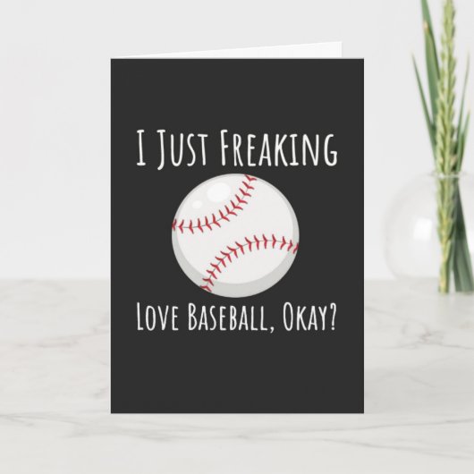 Funny Baseball Lover Cards Player Enthusiast Humor Kaart (Voorkant)